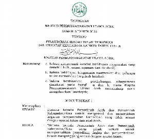 Ini Tausyiah MPU Aceh untuk Pemerintah dan Masyarakat Tentang Pelaksanaan Ibadah Bulan Ramadan