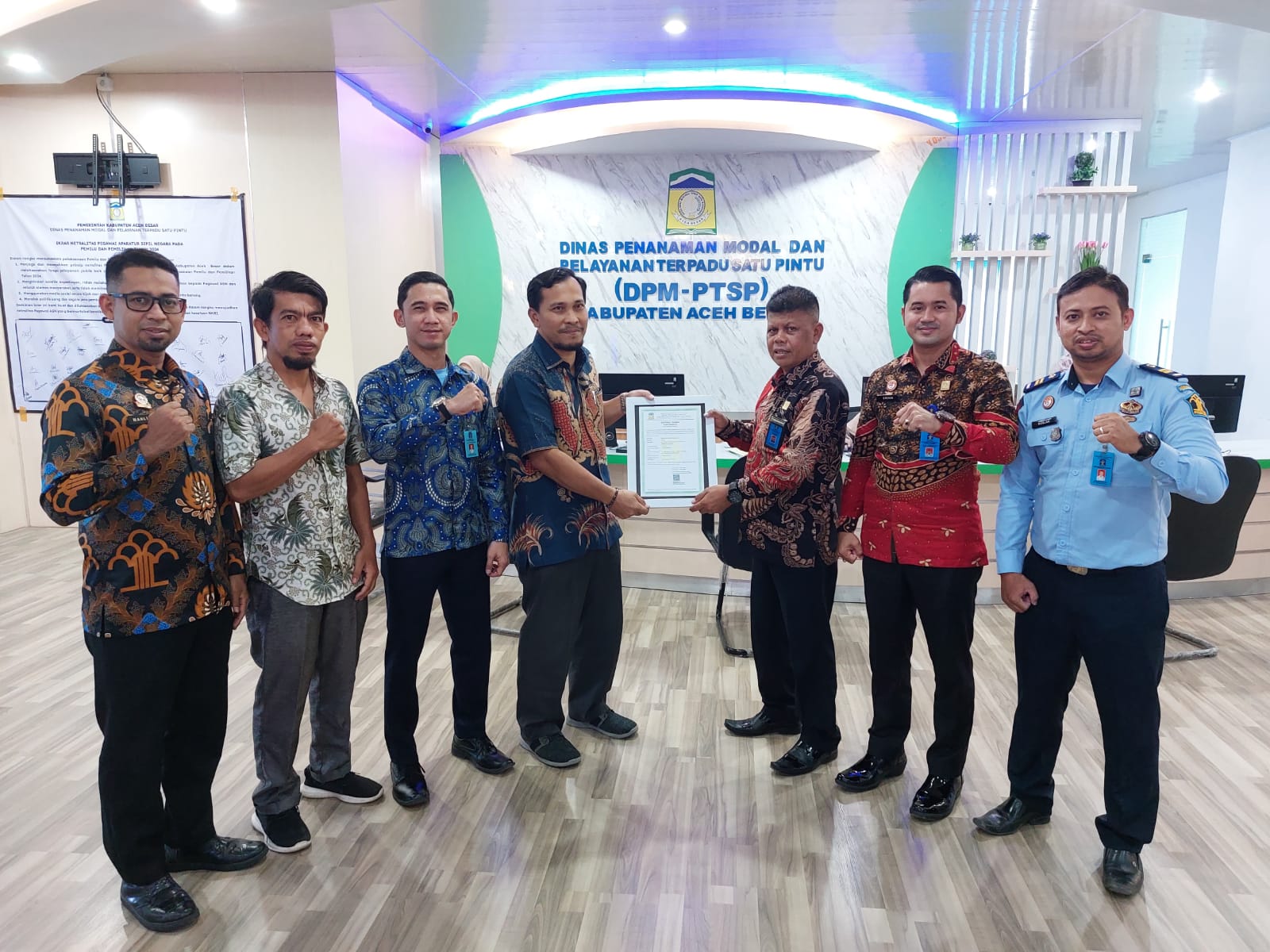 Lapas Kelas IIA Banda Aceh Peroleh Surat IOK Pratama dari DPM PTSP Aceh Besar