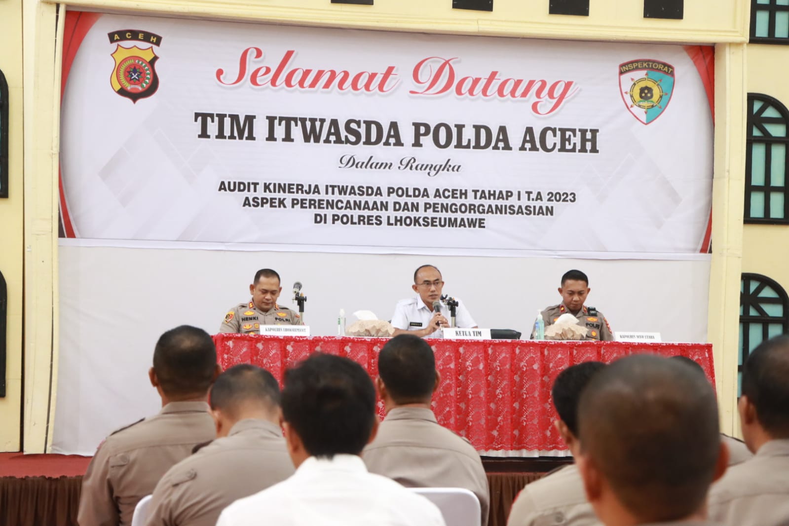Audit Kinerja, Tim Itwasda Polda Aceh Kunjungi Polres Lhokseumawe
