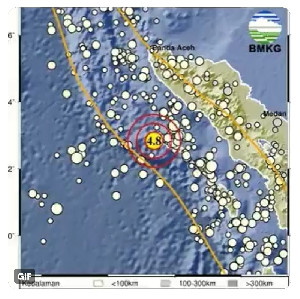 Sinabang Aceh Diguncang Gempa Berkekuatan 4,8 Magnitude
