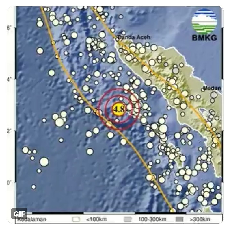 Sinabang Aceh Diguncang Gempa Berkekuatan 4,8 Magnitude