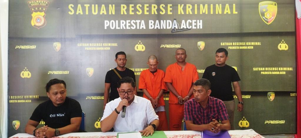 Dua Tersangka Curanmor Becak di Sejumlah TKP Ditangkap Polresta Banda Aceh