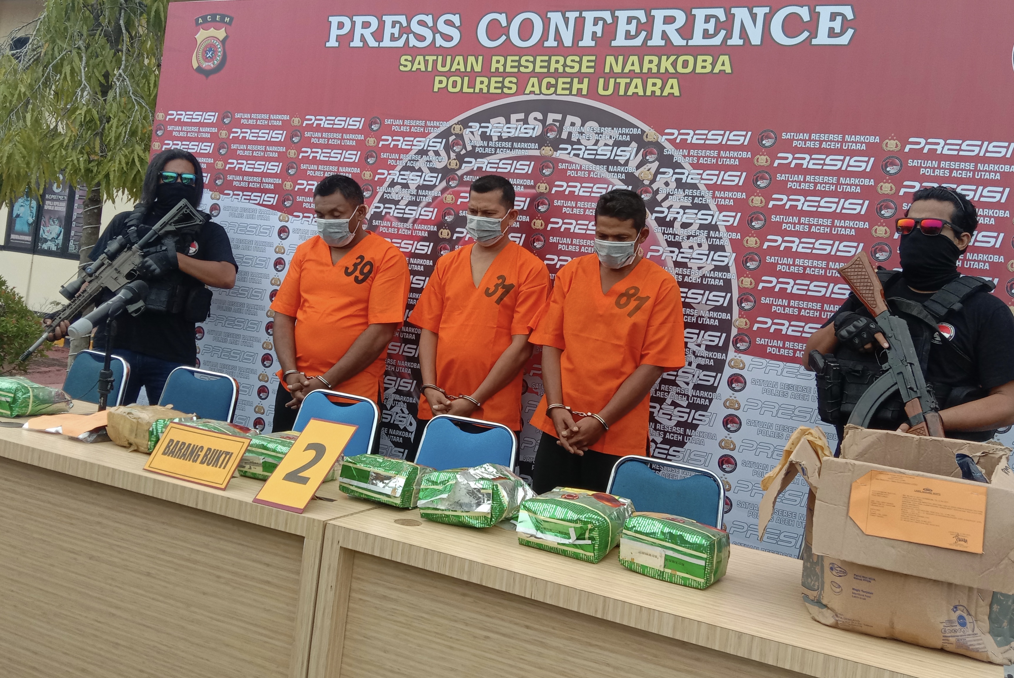 12 Kilogram Sabu yang Diamankan Polisi Aceh Utara Diduga Punya Mafia Jaringan Internasinal Thailand