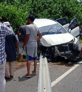 Mobil Toyota Rush Kecelakaan di Leupung, Satu Orang Meninggal Dunia