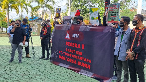 Aksi Masyarakat Bunin Perjuangkan Tanah Adat di Kantor BPN Aceh