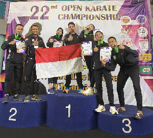 Atlet Karate Binaan KONI Aceh Rebut Lima Medali Kejuaraan Internasional Malaysia