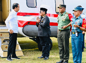 Presiden Jokowi Tiba di Rumoh Geudong Disambut Pj Bupati Pidie