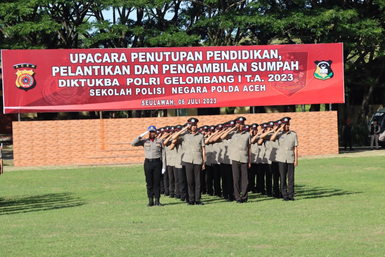 Irwasda Polda Aceh Lantik 201 Bintara Remaja Polri