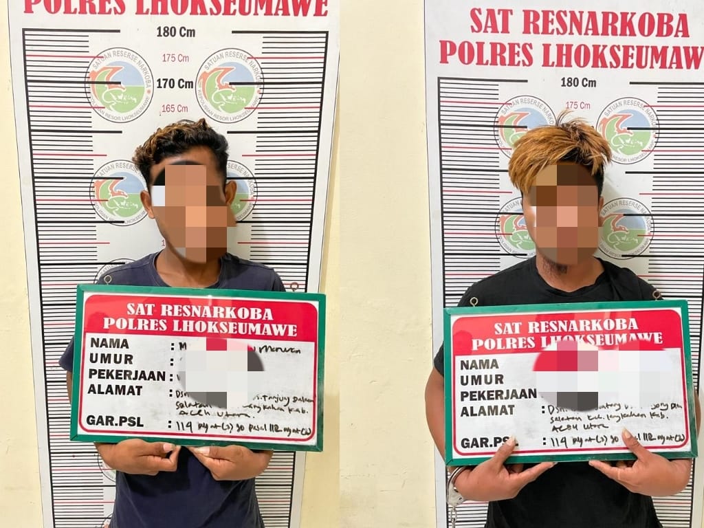 Tim Opsnal Satreskoba Polres Lhokseumawe Tangkap Penjual Narkotika di Aceh Utara