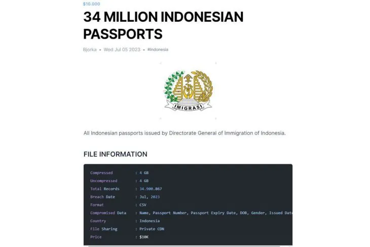 Kemenkominfo Segera Klarifikasi Kebocoran Data Paspor