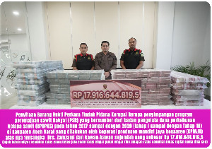 Dugaan Korupsi PSR di Aceh Barat, Kejati Sita Uang Rp 17 Miliar