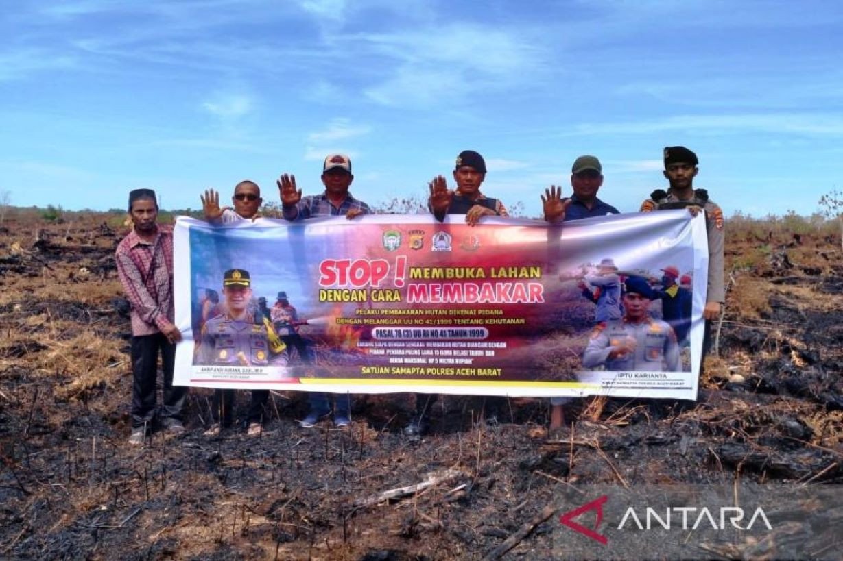 Kapolres Aceh Barat: Pelaku Pembakar Lahan Terancam 15 Tahun Penjara