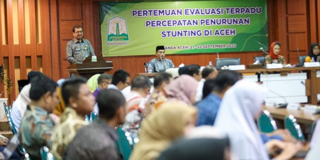 Asisten I Sekda Aceh Buka Pertemuan Evaluasi Percepatan Penurunan Stunting di Aceh