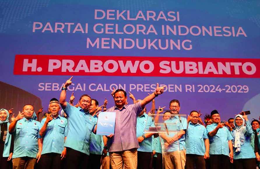 Partai Gelora Resmi Dukung Prabowo di Pilpres 2024