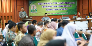 Asisten I Sekda Aceh Buka Pertemuan Evaluasi Percepatan Penurunan Stunting di Aceh