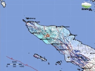 Gempa Bumi Magnitudo 5,2 Guncang Kota Sabang