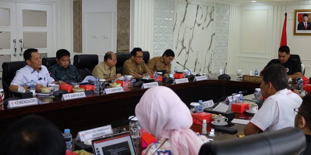 Bahas PON XXI, Pj Gubernur Aceh dan Sumatera Utara Sambangi Menpora Bersama KONI Pusat