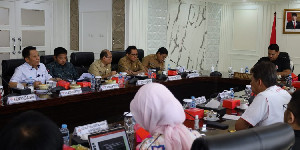 Bahas PON XXI, Pj Gubernur Aceh dan Sumatera Utara Sambangi Menpora Bersama KONI Pusat