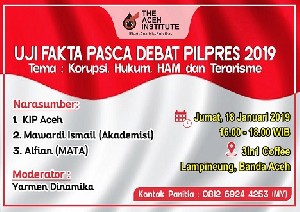 Aceh Institute akan Gelar Diskusi Publik Pasca Debat Capres-Cawapres