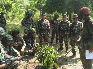 Latihan Berganda Siswa Pendidikan Pertama Bintara TNI-AD Rindam IM