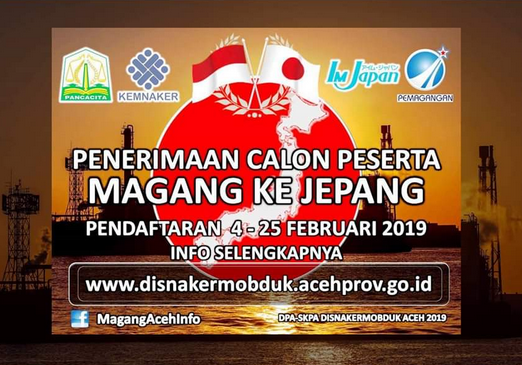 Disnakermobduk Buka Program Magang Ke Jepang Tahun Ini Dialeksis