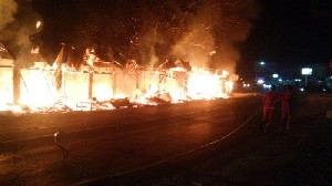 Sebanyak 20 Unit Ruko Terbakar Di Aceh Tamiang