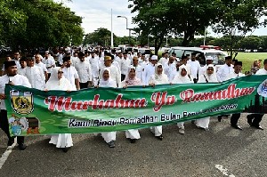 Ribuan Pelajar Meriahkan Pawai Tarhib Ramadhan di Banda Aceh