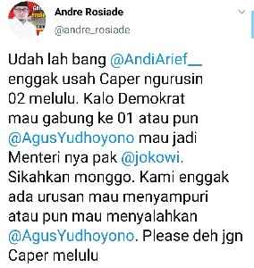 Andi Arief dan Andre Rosiade Terlibat Twitwar Di Twitter