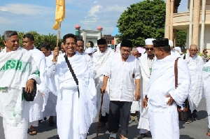JCH Aceh Barat Lakukan Praktek Ibadah Haji