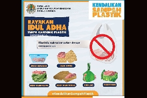 KLHK Ajak Masyarakat Tak Gunakan Kantong Plastik untuk Daging Kurban