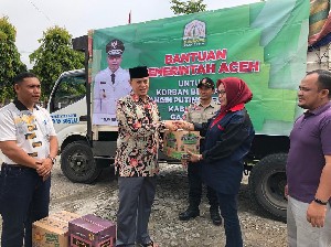 Dinsos Aceh Antar Satu Truck Bantuan untuk Korban Puting Beliung di Gayo Lues