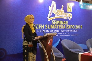 Buka Seminar Aceh Sumatera Expo 2019, Ini Harapan Istri Plt. Gubernur Aceh
