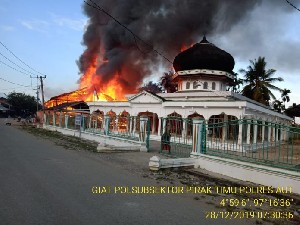 Polisi Ungkap Penyebab Kebakaran Masjid di Matangkuli