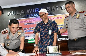 Tingkatkan Keamanan Objek Vital di Aceh Timur, Polisi Buat MoU