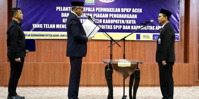 Plt Gubernur Aceh Lantik Kepala BPKP Perwakilan Aceh
