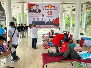 Sambut HUT ke-12, Gerindra Atam Gelar Kegiatan Donor Darah