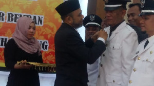 Lantik Tiga Datok Penghulu di Karang Baru, Ini Pesan Wabup Aceh Tamiang