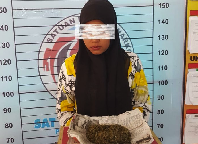 Simpan Ganja di Celana Dalam, Ibu Dua Anak Ini Ditangkap Polisi Aceh Utara