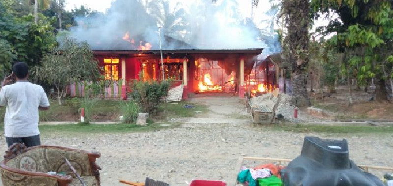 Rumah Boim di Cot Girek Terbakar, Semua Isi Rumah Ludes