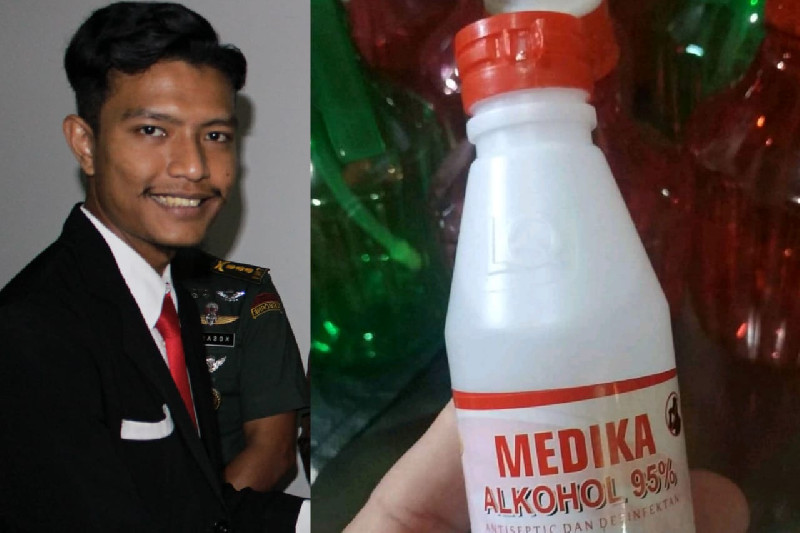 Bantu Pemerintah, Mahasiswa Aceh Sumbang Bahan Baku Hand Sanitizer