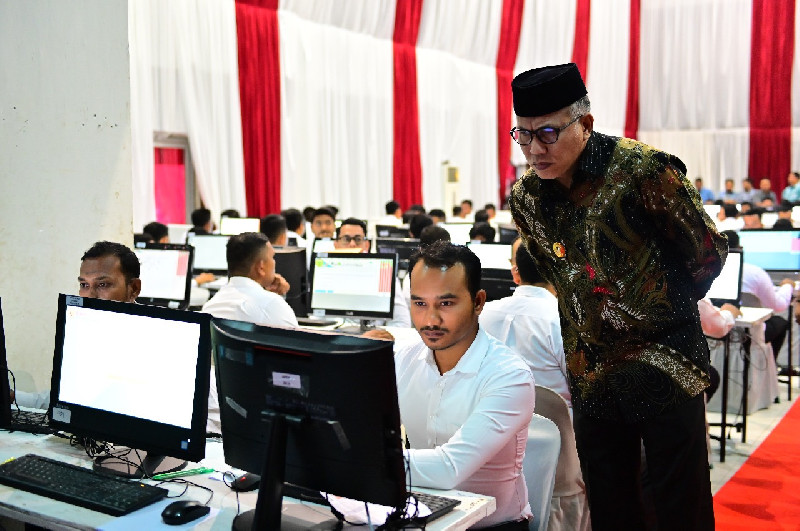 Plt Gubernur Aceh Tinjau Lokasi Tes SKD CPNS