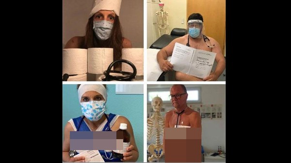 Protes Kekurangan APD, Dokter di Jerman Ramai-ramai Pose Telanjang