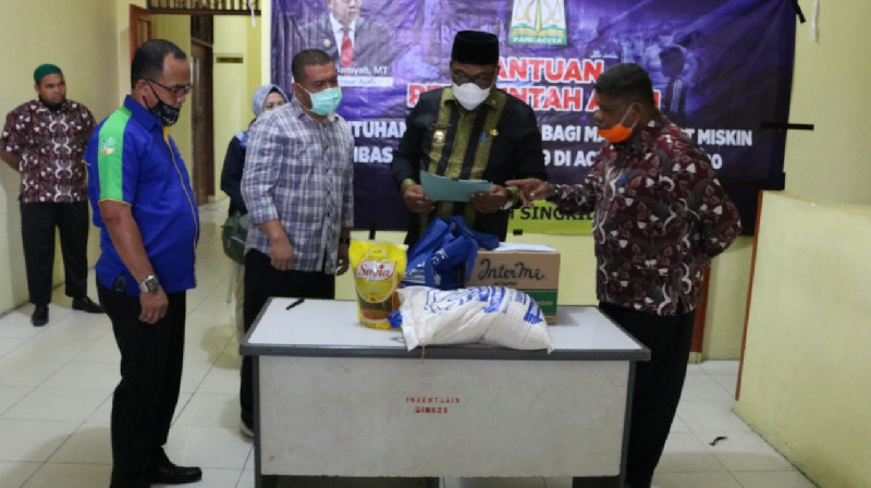 Singkil Terima 3.772 Paket Sembako Imbas Covid-19 dari Pemerintah Aceh