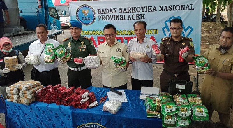 BNNP Aceh Musnahkan Narkotika Golongan I