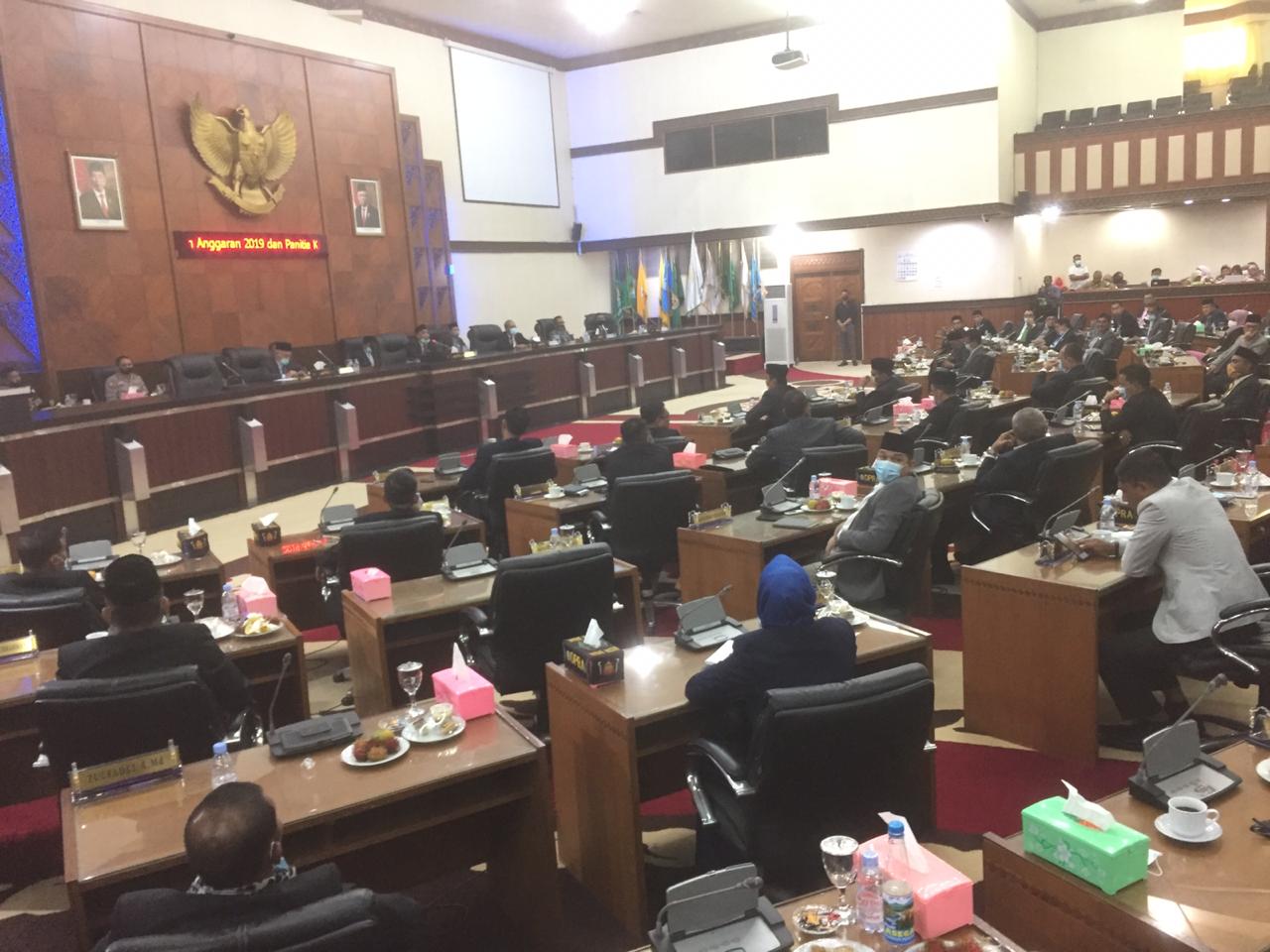 DPRA Bentuk Tim Pansus LKPJ Gubernur Aceh