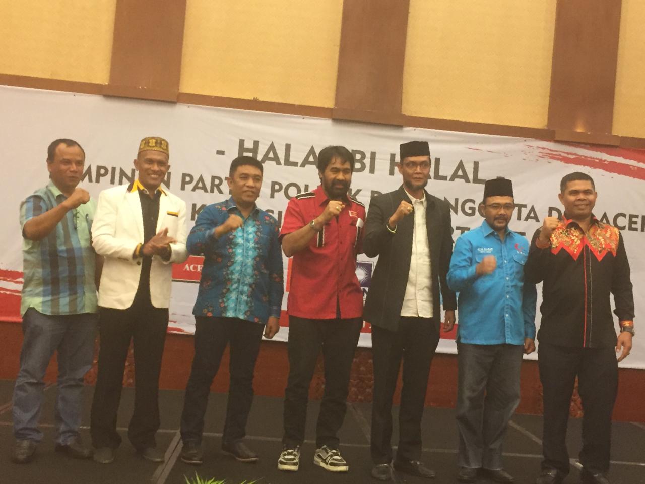 Petinggi Partai Politik Koalisi Aceh Bermartabat Gelar Pertemuan di Hermes Hotel