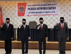 Kanwil BPN Aceh Lantik Tiga Pejabat Administrator