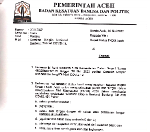 Kesbangpol Aceh Minta FKDMSosialisasi Gerakan Disiplin Nasional Benteng Diri