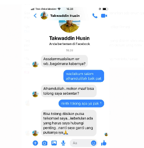 Akun Facebook Kepala Ombudsman Aceh Dipalsukan