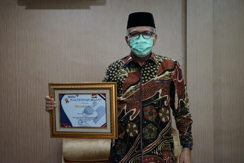 Aceh Raih Penghargaan Terbaik Pertama Pelayanan KB Serentak Sejuta Akseptor